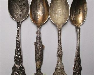 antique sterling silver collector spoons