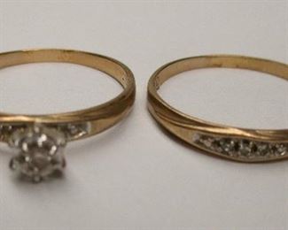 gold and diamond rings