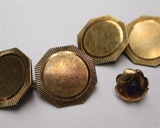 solid gold cuff links