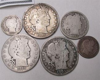 Barber silver coins