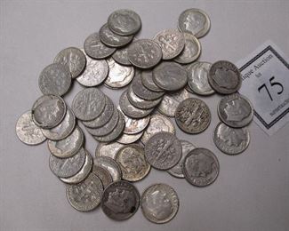 assorted dates U.S. 90% silver Roosevelt dimes