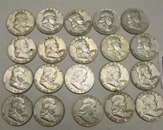 Franklin half dollars, 90% silver coins