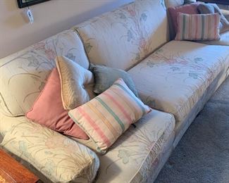 Very clean sofa with slightly curved back