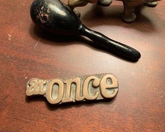 Double-sided Brass Paper Weight