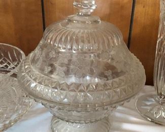 Crystal Covered candy dish