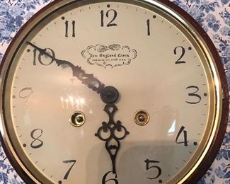 New England Clock Co. Banjo Clock Reverse painted with Beleden Residence of W. K. Sessions 