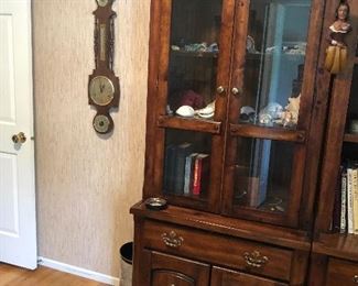 Barometer and walnut cabinet