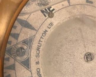Vintage Coubro and Scrutton London LTD. Marine Ships Compass, London Brass Binnacle