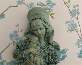 Madonna and child wall hanging