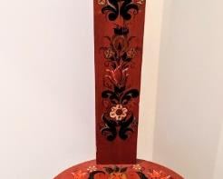 Folk Painted Keyhole Chair or Stool