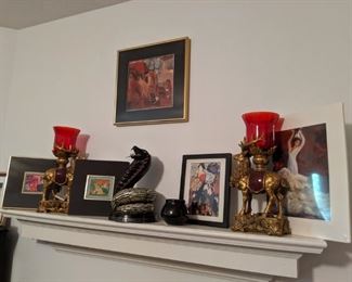 View of Art and candleholders