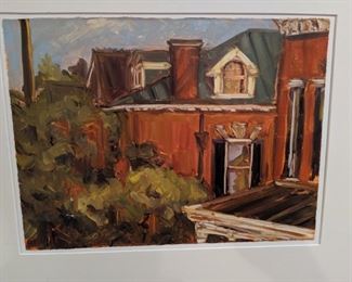 View of Washington Street by David Eakin, notes Lynchburg Artist