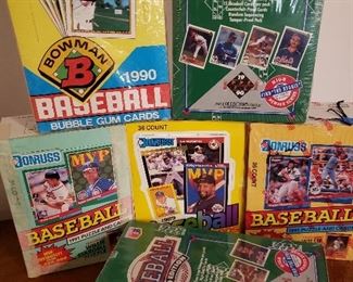 Several sealed Upper Desck, Donruss and Bowman baseball card sets
