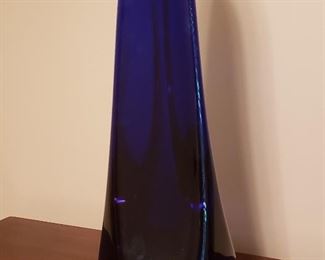Large cobalt Karg glass sculpture