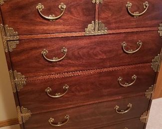 Beautiful antique queen three-piece bedroom set, dresser shown