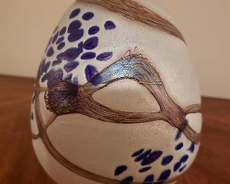 Borowski Glass Studio hand-painted egg