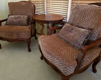 Two traditional side chairs