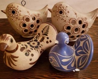Mexican and Chilian folk pottery