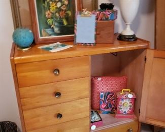 MCM three piece BR set, chest of drawers shown
