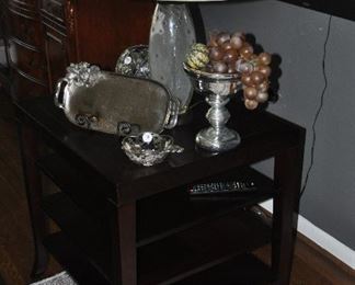 Three shelf contemporary side table by Stanley Furniture Co., 24"w x 24"h x 28"d