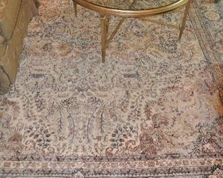 Spectacular hand made 100% silk area rug, 9' x 12'