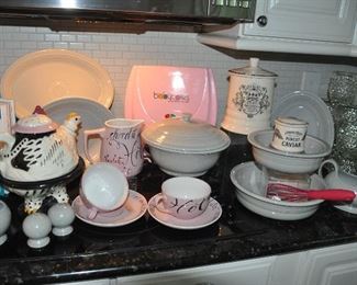 Great grey Fiestaware, Fortnum Mason ceramic pieces, Baby Cakes cupcake maker and Hot Chocolate set!