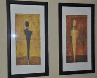 Large decorative framed prints from Arhaus, 23” x 43”