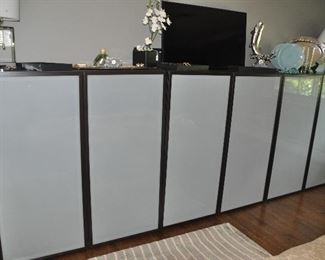 Set of 3 Ikea cabinets perfect for all your storage needs. Each measure 47.25”w x 51”h x 16.5”d