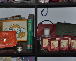 American Girl charm collection, handbags, jewelry, books and Travelambo wallet