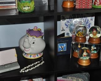 More Disney snow globes and Mrs. Potts teapot