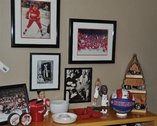 More Red Wing and Detroit Pistons memorabilia. Collection of men’s watches.