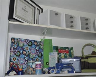 Scrapbook supplies and decor, storage containers