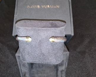 Authentic David Yurman sterling and gold cable bracelet!