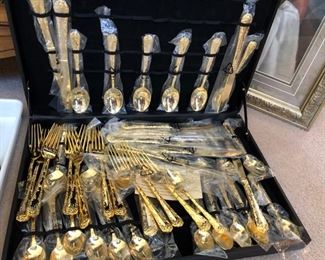 gold plated silverware