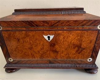 antique tea caddy