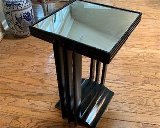 Art Deco stand with mirrored top
