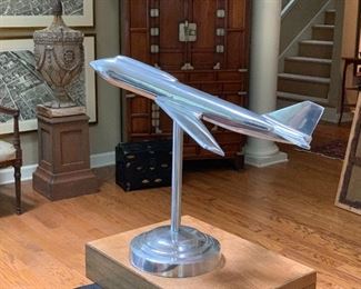 Nifty chrome desk airplane model