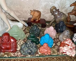 stone Buddha figurines