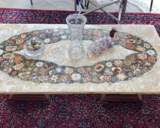 1960's table made from Brazilian mined stones