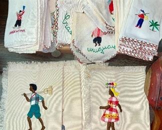 Embroidered napkins & hankerchieves