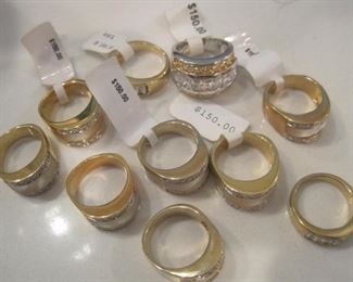 New never worn rings with original price tags.