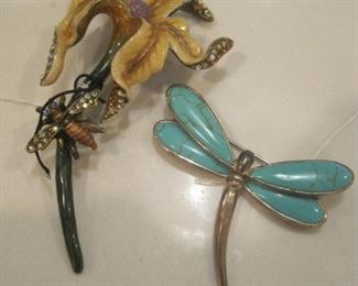 Jay Strongwater and Erwin Pearl Brooches.