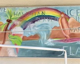 hand painted shaved ice sign