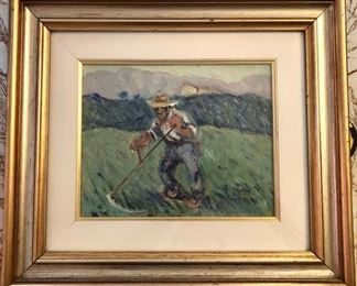 Muchetti Original Oil “Man with Scythe” https://ctbids.com/#!/description/share/188237
