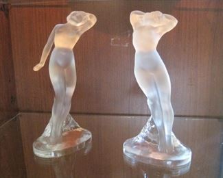 A pair of Lalique Nudes.