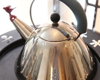 Alessi Michael Graves Kettle and Girotondo round tray by King Kong