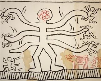 Keith Haring Untitled Original Mixed Media