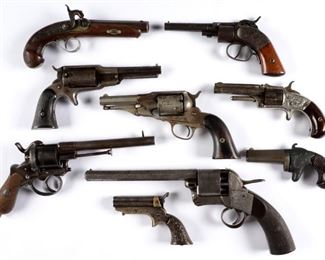 Collection of 19th C. revolvers