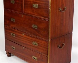 19th Century Camphor Wood Campaign Chest