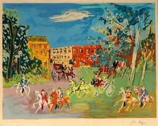Jean Dufy Bois de Boulogne Signed Lithograph